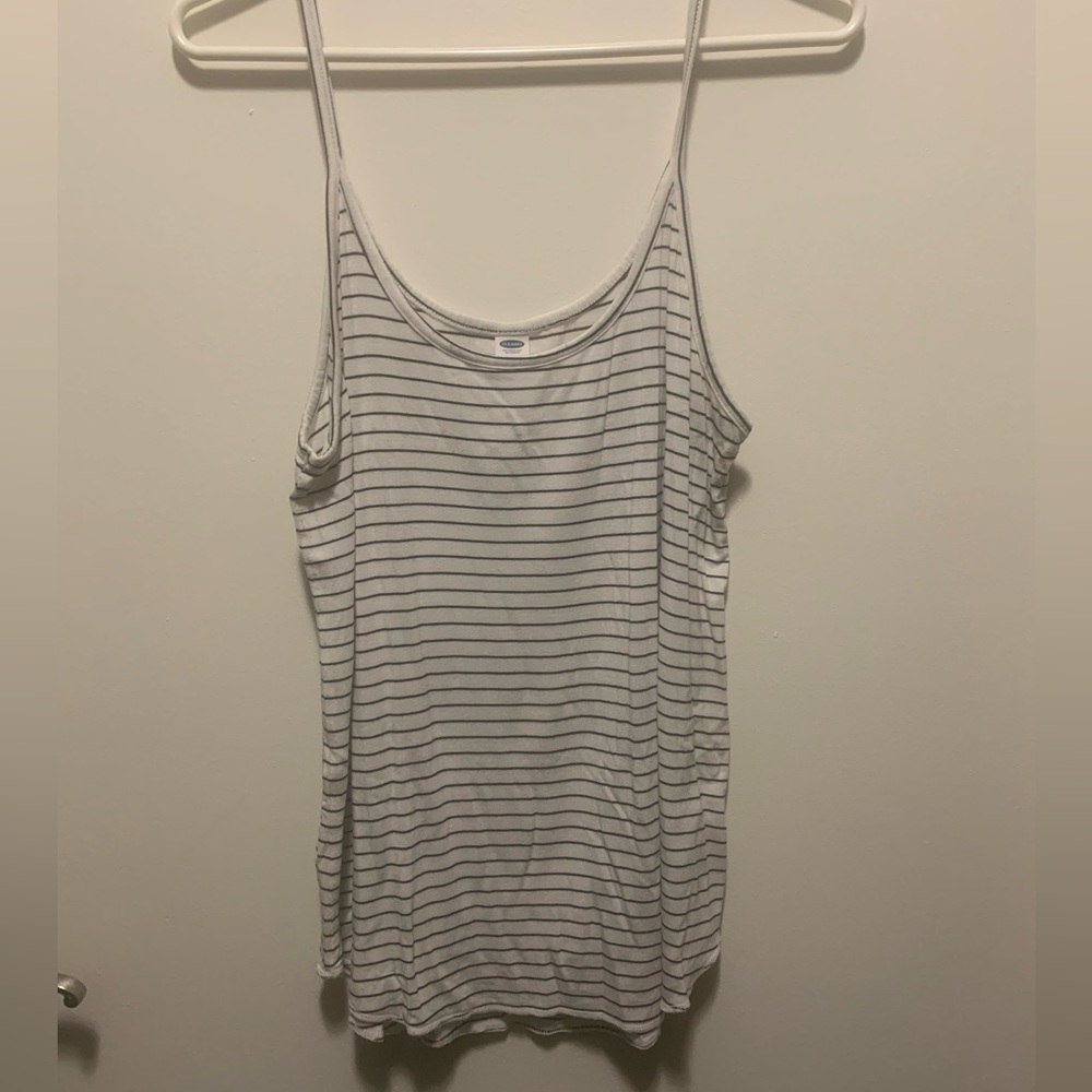 Black and White striped tank top